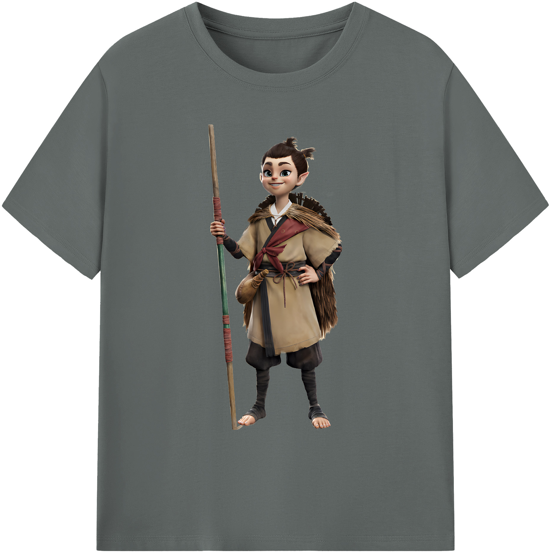 （画像用） Ne Zha 2 ナタ 魔童の大暴れ 綿100％ メンズ半袖Tシャツ｜肌触りやわらか＆通気性